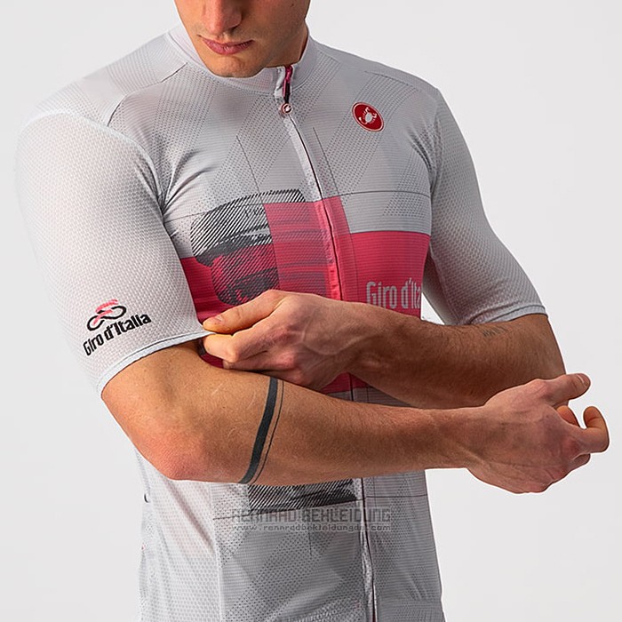 2021 Fahrradbekleidung Giro d'Italia Wei Rosa Trikot Kurzarm und Tragerhose